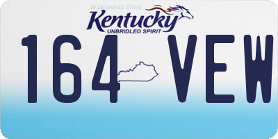 KY license plate 164VEW
