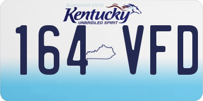 KY license plate 164VFD