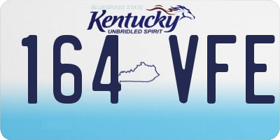 KY license plate 164VFE
