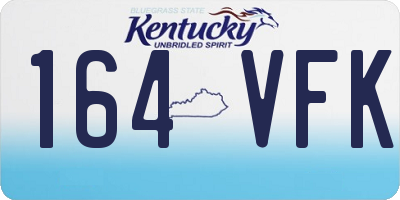 KY license plate 164VFK