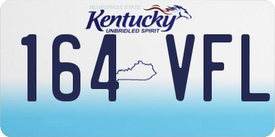 KY license plate 164VFL