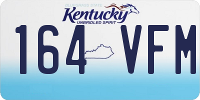 KY license plate 164VFM
