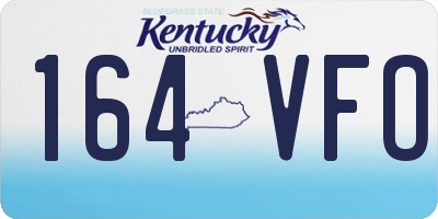 KY license plate 164VFO