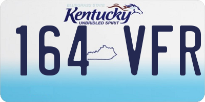 KY license plate 164VFR