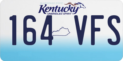 KY license plate 164VFS