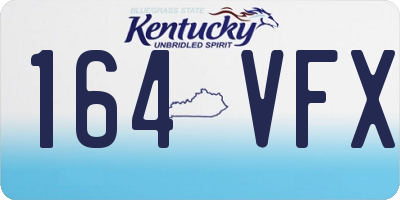 KY license plate 164VFX