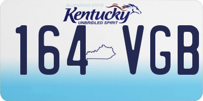 KY license plate 164VGB