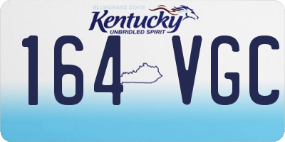 KY license plate 164VGC