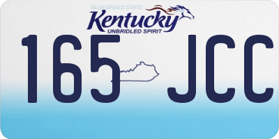 KY license plate 165JCC