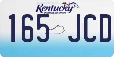 KY license plate 165JCD