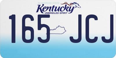 KY license plate 165JCJ