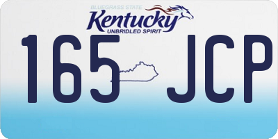 KY license plate 165JCP
