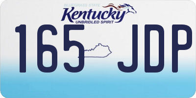 KY license plate 165JDP