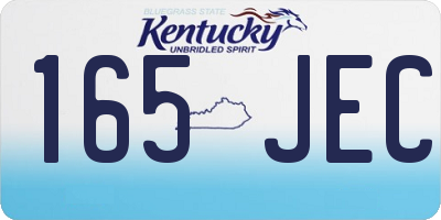KY license plate 165JEC