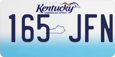 KY license plate 165JFN