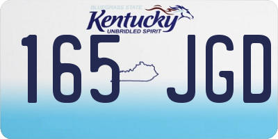 KY license plate 165JGD