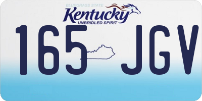 KY license plate 165JGV