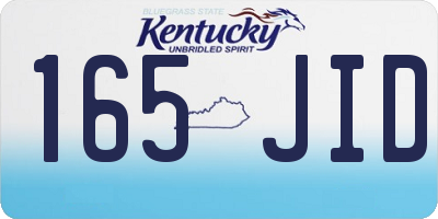 KY license plate 165JID