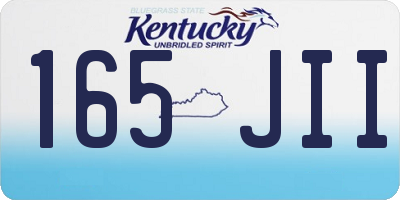 KY license plate 165JII