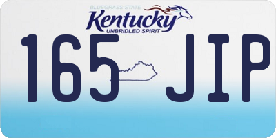 KY license plate 165JIP