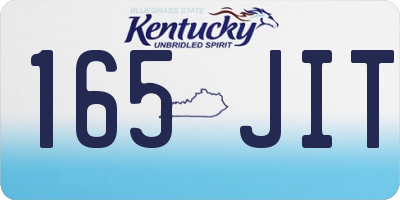 KY license plate 165JIT