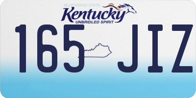 KY license plate 165JIZ