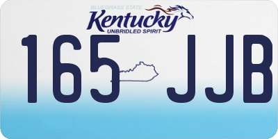 KY license plate 165JJB