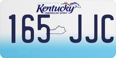 KY license plate 165JJC