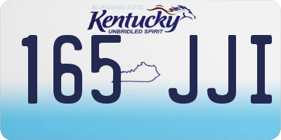 KY license plate 165JJI