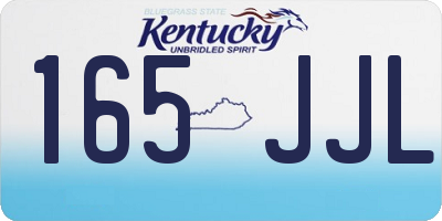 KY license plate 165JJL