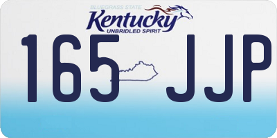 KY license plate 165JJP