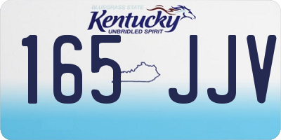 KY license plate 165JJV