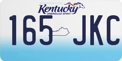 KY license plate 165JKC
