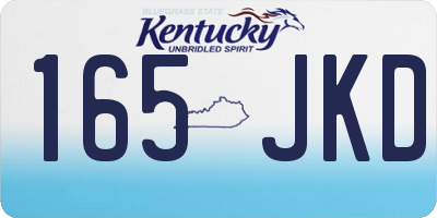 KY license plate 165JKD