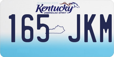 KY license plate 165JKM