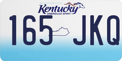 KY license plate 165JKQ