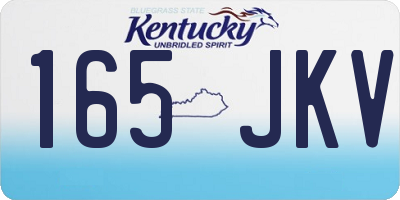 KY license plate 165JKV