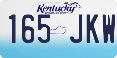 KY license plate 165JKW
