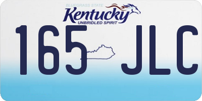 KY license plate 165JLC