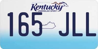 KY license plate 165JLL