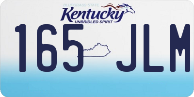KY license plate 165JLM
