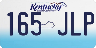KY license plate 165JLP