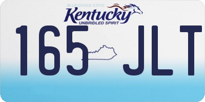 KY license plate 165JLT