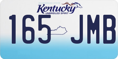 KY license plate 165JMB