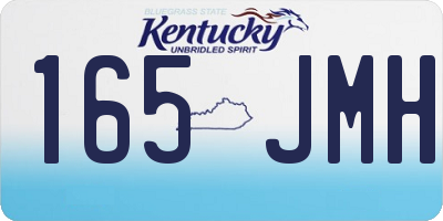 KY license plate 165JMH