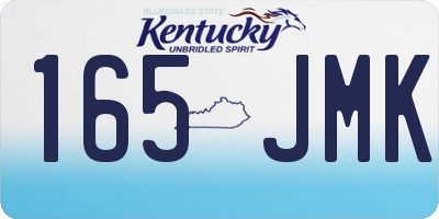 KY license plate 165JMK