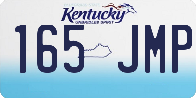 KY license plate 165JMP