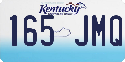 KY license plate 165JMQ