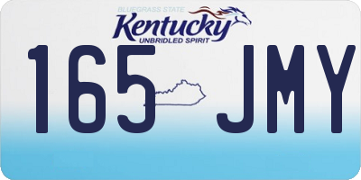 KY license plate 165JMY