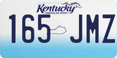 KY license plate 165JMZ
